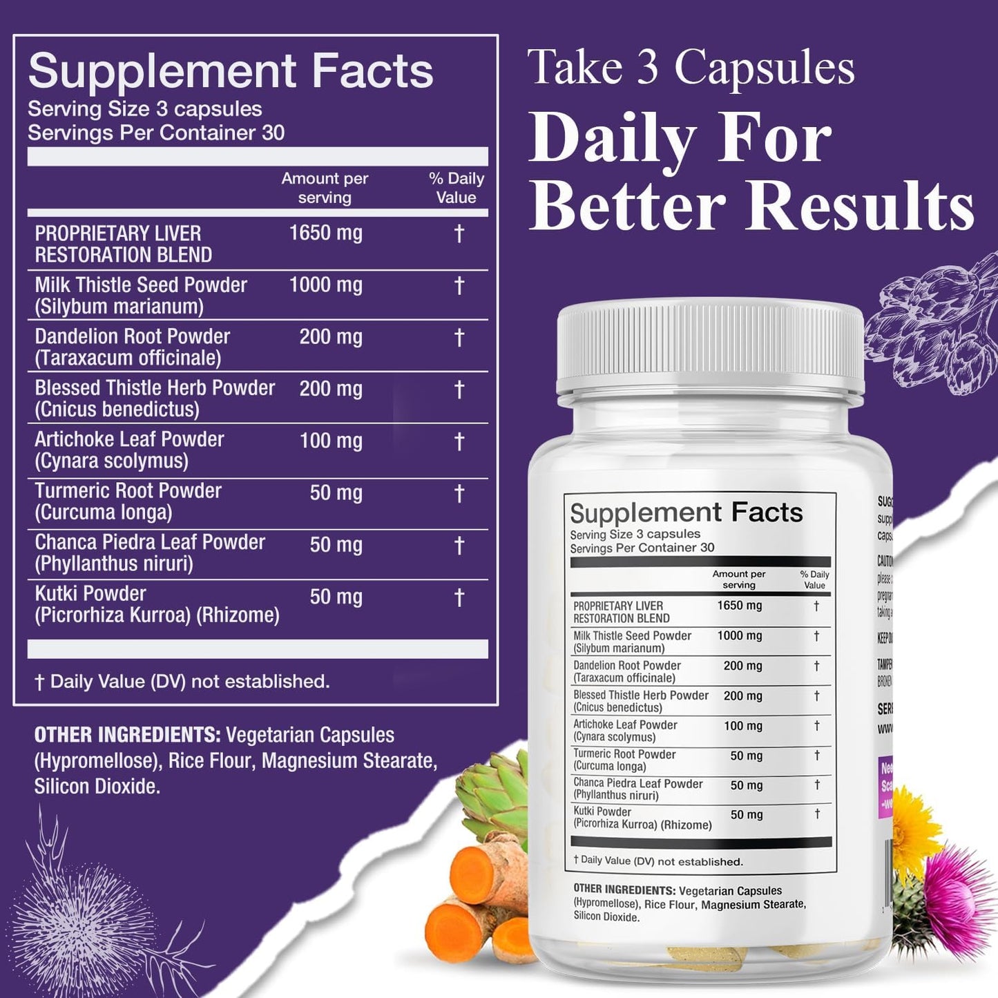 Serene Herbs Total Body Herbal Support – Liver Capsules + 17-1 Capsules