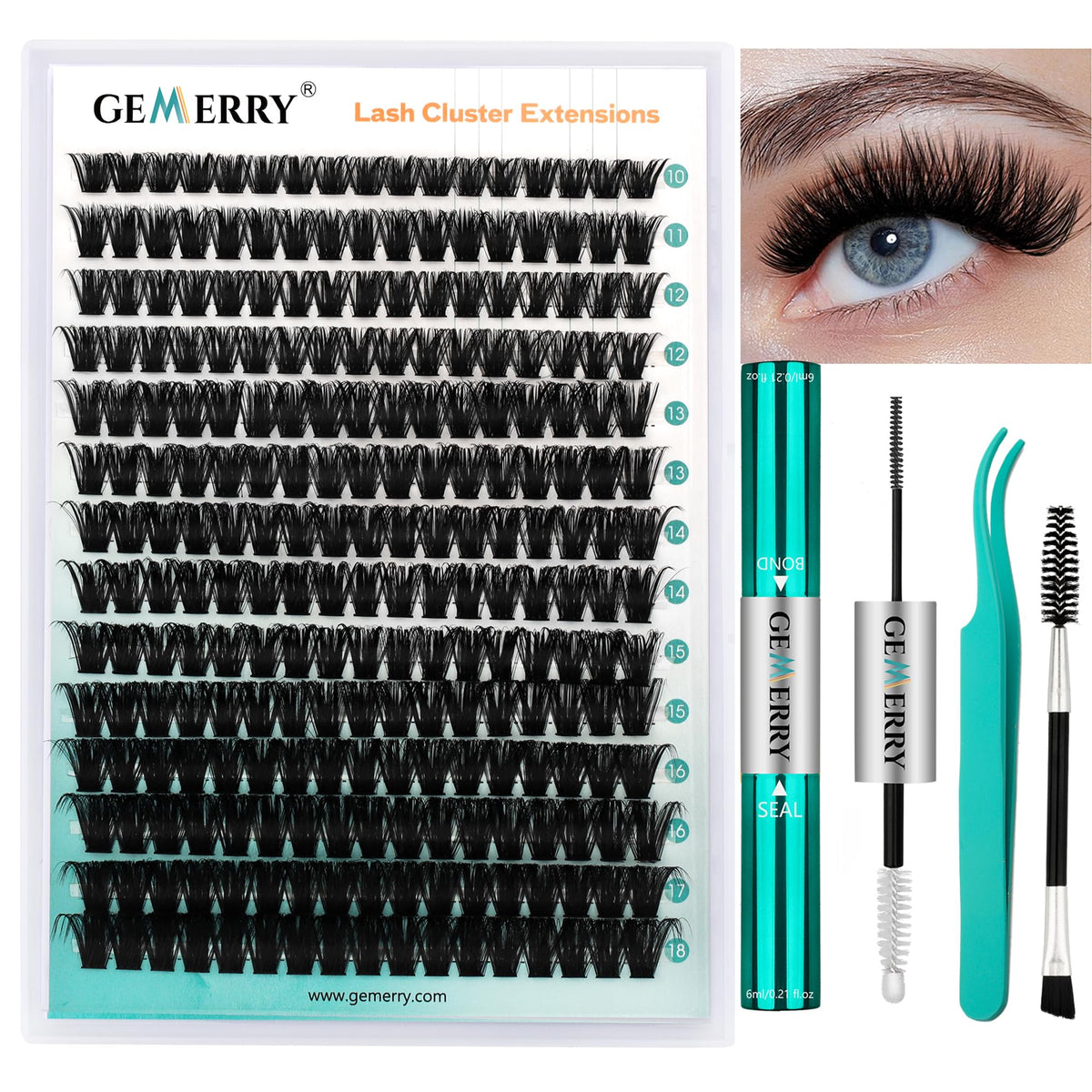 GEMERRY Eyelash Extension Kit 80P 10-18mm GEMERRY
