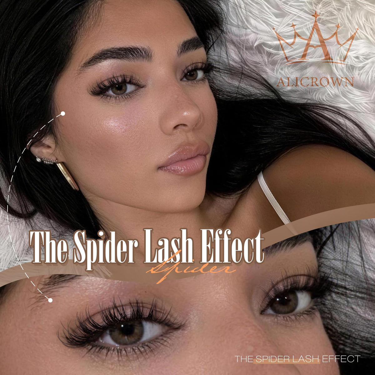 Spider Lash Clusters Breeze Wispy Eyelash Clusters D Curly Clusters Eyelash Extensions Natural 8-14MM Kim K Style Lash Extensions with Invisible Band for DIY at Home ALICROWN ALICROWN HAIR