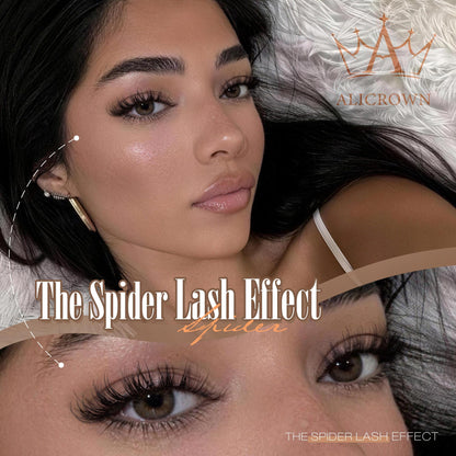 Spider Lash Clusters Breeze Wispy Eyelash Clusters D Curly Clusters Eyelash Extensions Natural 8-14MM Kim K Style Lash Extensions with Invisible Band for DIY at Home ALICROWN ALICROWN HAIR