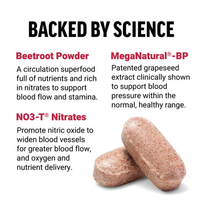 Force Factor Total Beets Blood Pressure Support with Grape Seed Extract and Non GMO Beet Root Powder for Heart Health Force Factor
