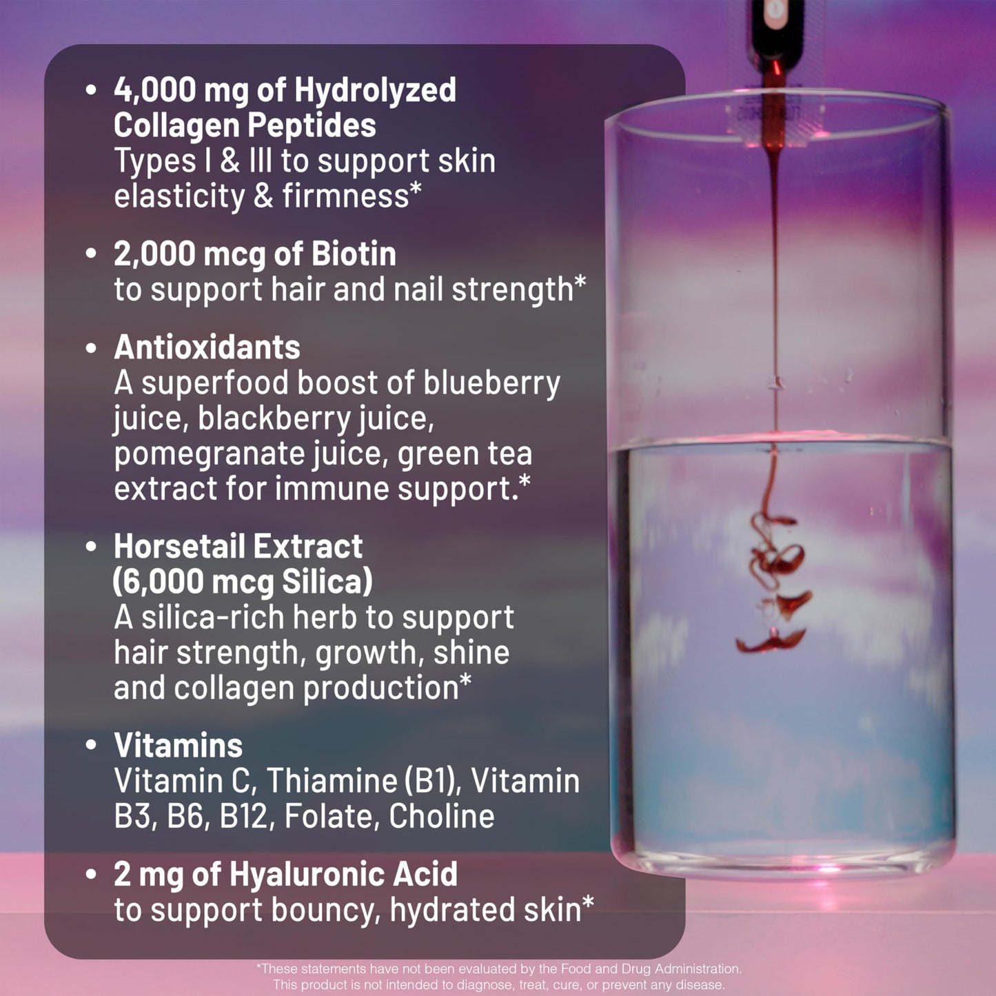 NatureWise Hydrolyzed Liquid Collagen for Women & Men 4000mg - High Absorption, Type 1 & 3 Peptides with Biotin + Vitamin C + Vitamin B Complex & Hyaluronic Acid NatureWise