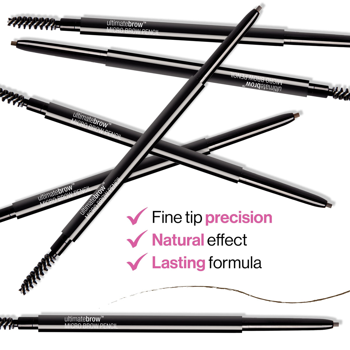 Wet n Wild Ultimate Brow Micro Eyebrow Retractable Pencil, Soft Brown, Ultra Fine 1.5mm Tip, Draws Tiny Brow Hairs wet n wild