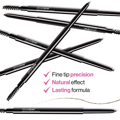 Wet n Wild Ultimate Brow Micro Eyebrow Retractable Pencil, Soft Brown, Ultra Fine 1.5mm Tip, Draws Tiny Brow Hairs wet n wild