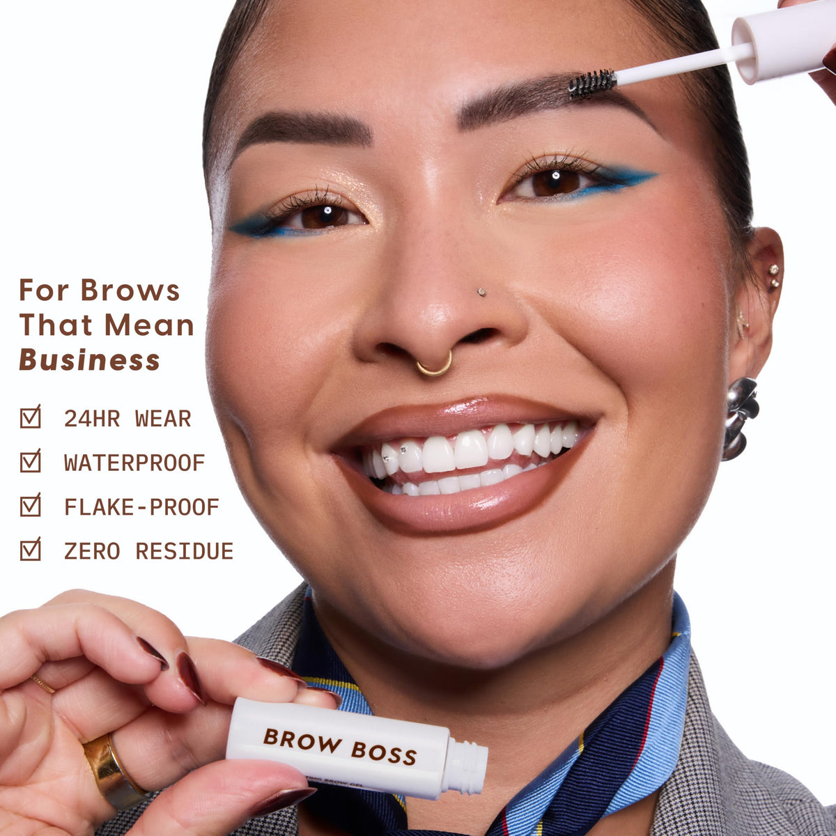 ColourPop Brow Boss Clear Brow Gel - 24HR Lifting Waterproof Eyebrow Gel - Flake-Proof & Zero Residue - Sculpted Hold & Lamination Effect - Infused with Panthenol & Rosemary Extract (0.23 Fl oz) ColourPop