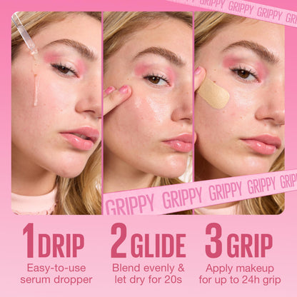 Maybelline Grippy Serum Primer, Hydrating Makeup Primer with 2% Niacinamide For Up To 24HR Make Up Wear, Clear, 1 Count MAYBELLINE