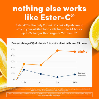 American Health Ester-C with Citrus Bioflavonoids Capsules - Gentle On Stomach, Non-Acidic Vitamin C - 500 mg, Ester-C