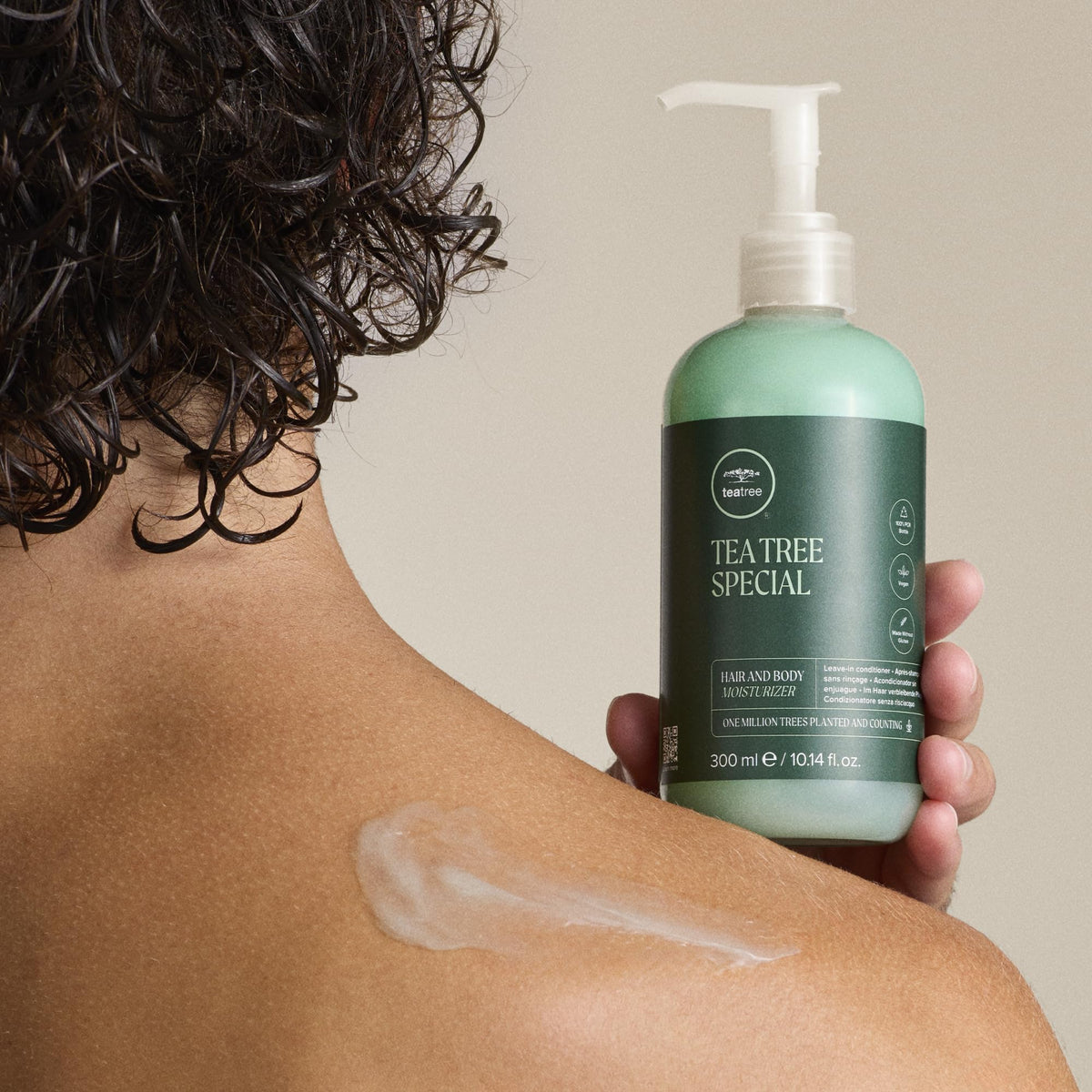 Tea Tree Hair and Body Moisturizer Leave-In Conditioner, Body Lotion, After-Shave Cream, For All Hair + Skin Types, 10.14 fl. oz. Tea Tree