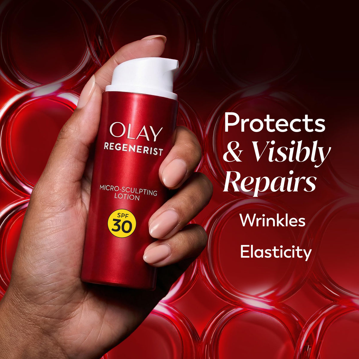 Olay Regenerist Advanced Anti-Aging Face Moisturizer Lotion for All Skin Types, Micro-Sculpting Lotion with Broad Spectrum SPF 30, Reduces Wrinkles, Firms and Plumps Skin, Dermatologist Tested, 1.7 oz Olay