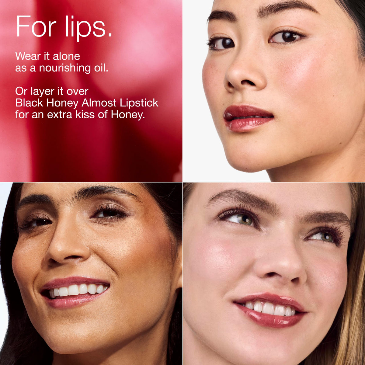 Clinique Pop Lip + Cheek Tinted Oil in Black Honey | Conditions Lips + Gives Cheeks a Natural, Dewy Flush Clinique