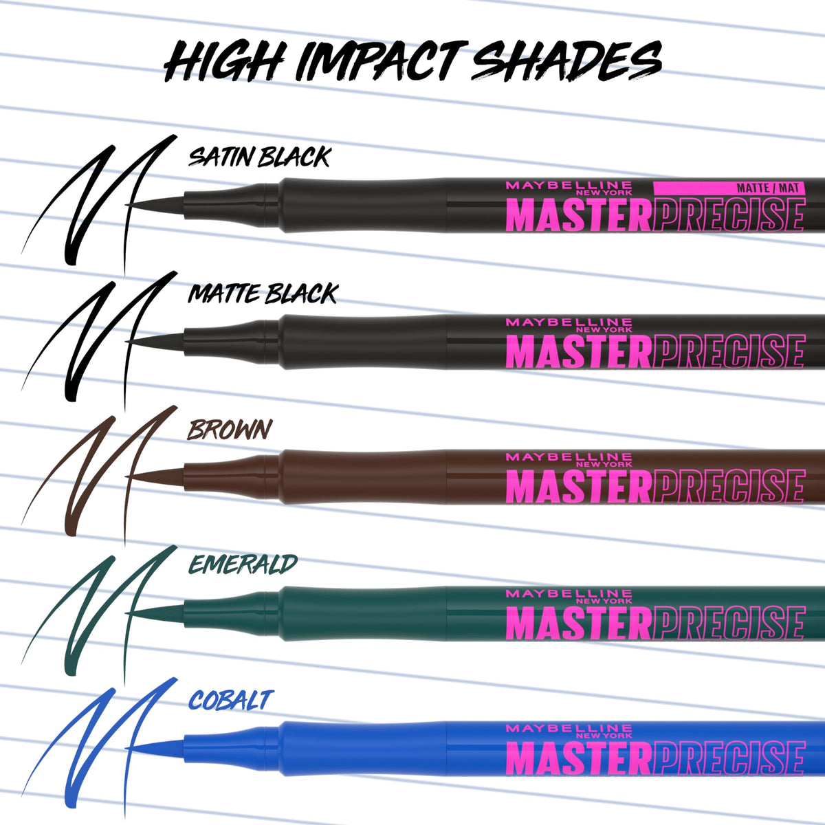 Maybelline Eyestudio Master Precise All Day Waterproof Liquid Eyeliner Makeup, Black, 1 Count (Packaging May Vary) MAYBELLINE