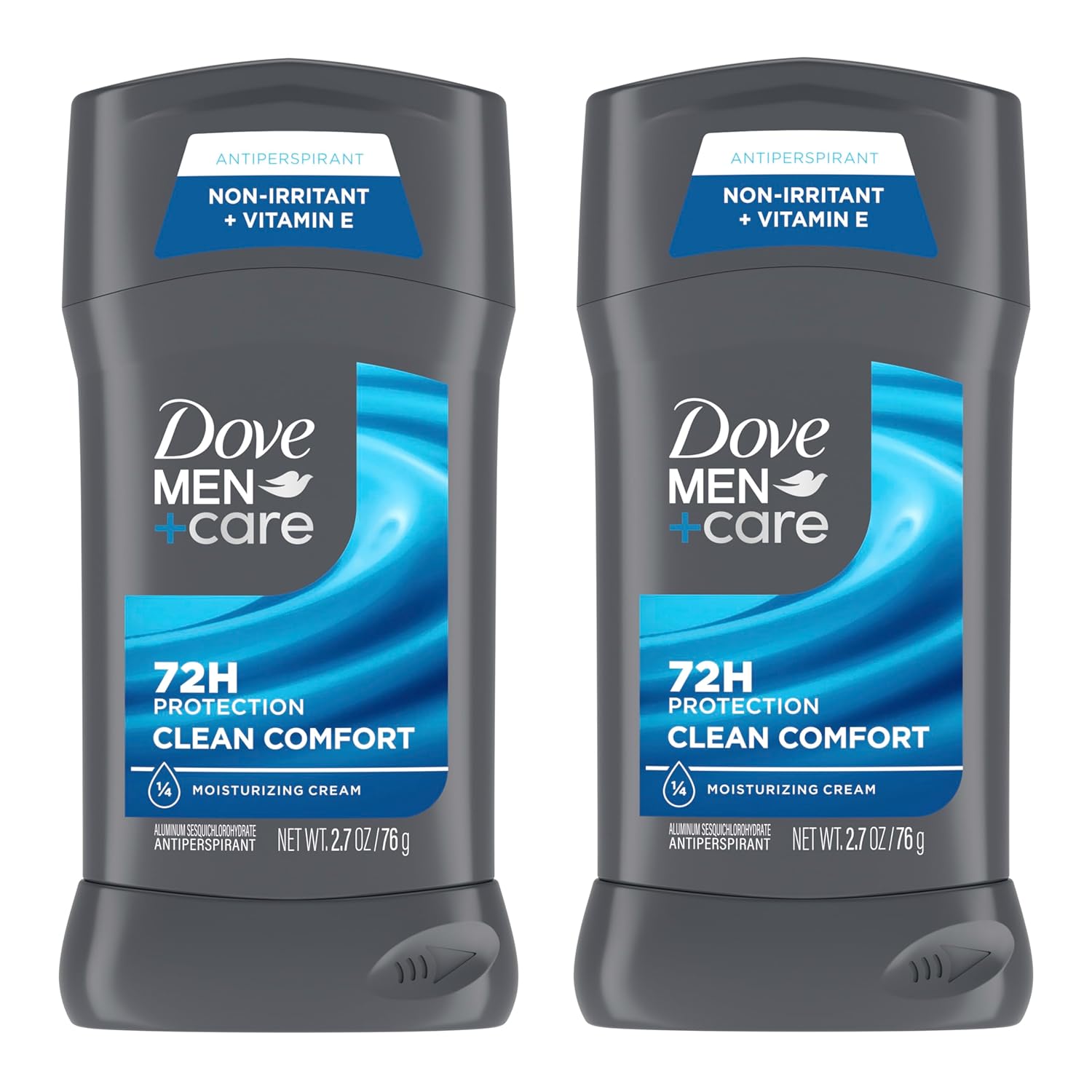 DOVE MEN + CARE Antiperspirant Deodorant Stick Clean Comfort Twin Pack 72-Hour Sweat & Odor Protection Antiperspirant for Men With 1/4 Moisturizing Cream 2.7 oz Gsupps Australia