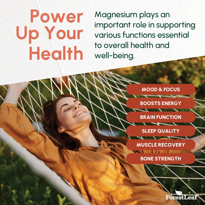 Magnesium Glycinate 500mg Complex - Magnesium Supplement Capsules for Sleep and Calmness - Non-GMO, 3rd Party Tested ForestLeaf