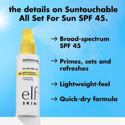 e.l.f. SKIN All Set For Sun SPF 45 Setting Spray e.l.f.