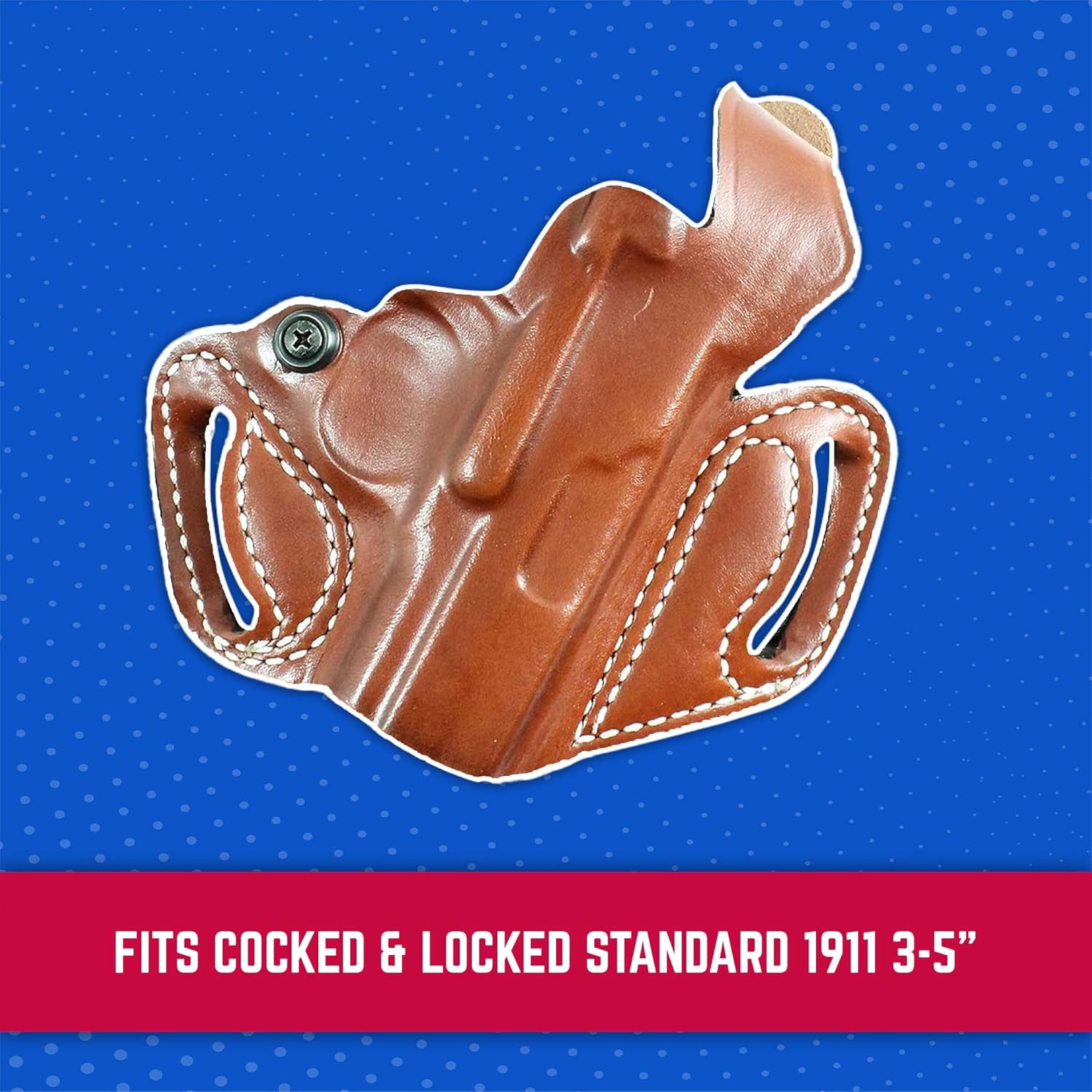 Desantis Thumb Break Mini Slide OWB Holster - Right Hand Draw, Black | Leather Holster, Fits Cocked & Locked Standard 1911 3"-5" Models from COLT, S&W, SIG SAUER, Kimber, Springfield & Others Gsupps Australia