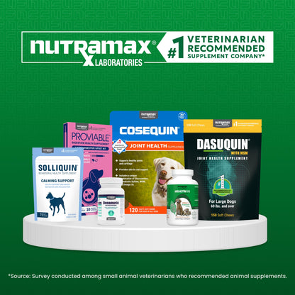 Nutramax Cobalequin B12 for Dogs, Oral Cobalamin Supplement with Folate, Vitamin B12 for Dogs Over 22 lbs., Supports GI Health, Chewable Tablets, 45 Count Nutramax Laboratories