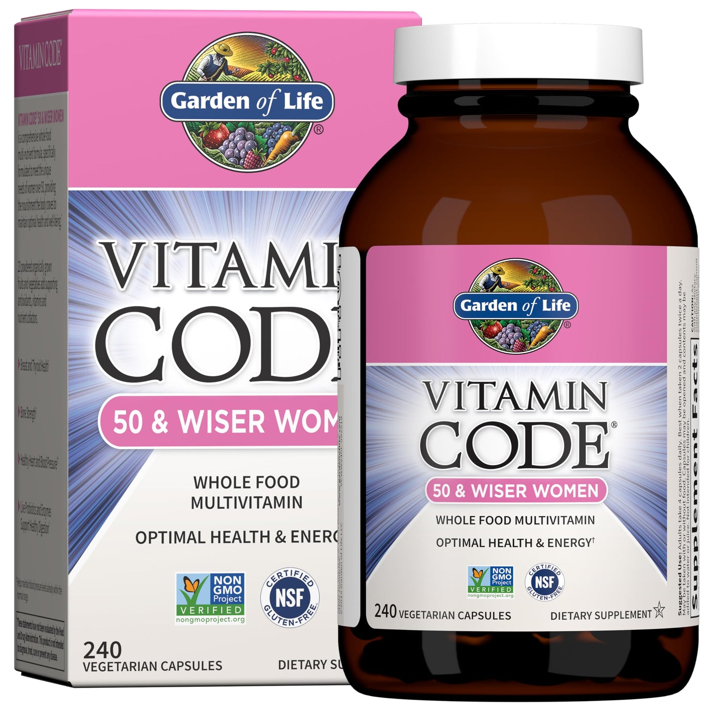 Garden Of Life, Vitamin Code 50 Wiser Womens Multi 120 Organic, 120 Count Gsupps Australia