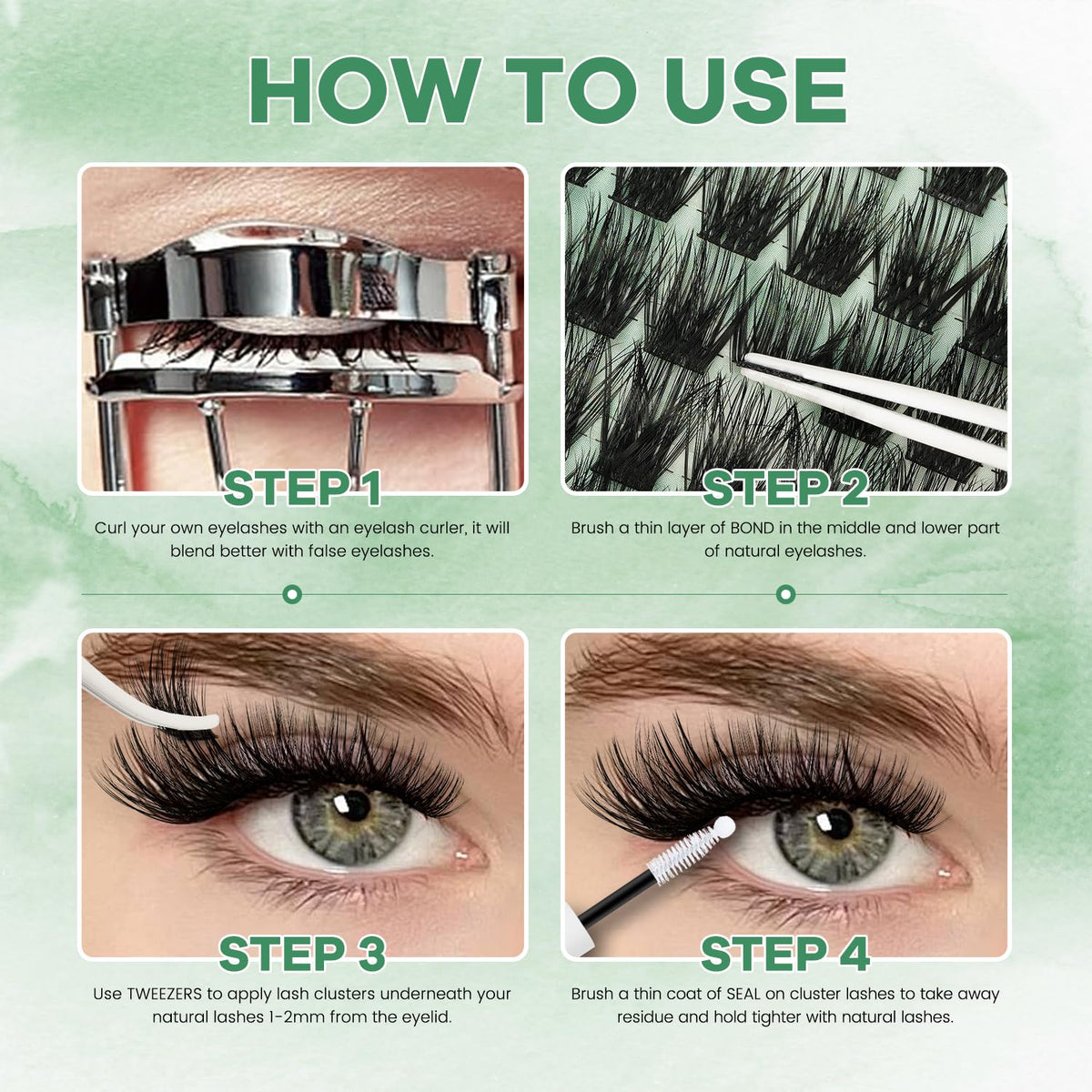 Enchantress Lash Clusters DIY Lash Extensions Individual Lashes Waterproof Long-Lasting Fluff & Weightless Look with Ultra-Thin Band Glue Remover Tweezer for Beginners(Enchantress Lashes, 10-18mm) VLVLOCK