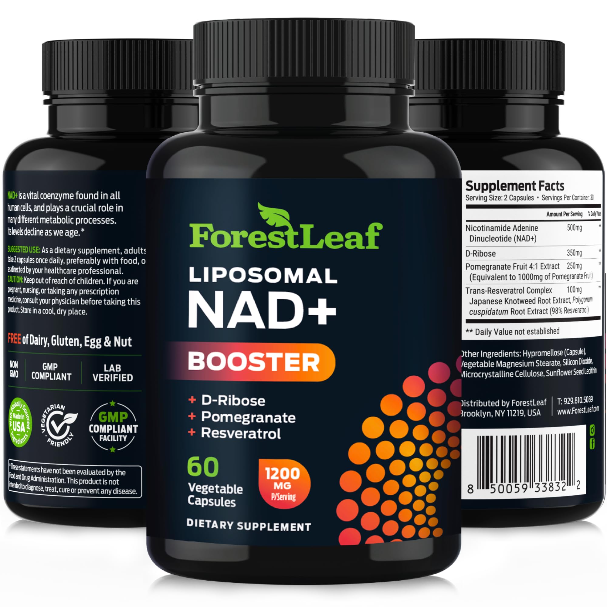 ForestLeaf NAD Resveratrol Capsules, Liposomal NAD Supplement for Women and Men with D-Ribose and Pomegranate, NAD+ for Energy, Focus and Anti-Aging Support, NMN Supplement Alternative (60 Caps) ForestLeaf buy australia supplements