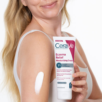 CeraVe Eczema Relief Moisturizing Cream, Shea Butter Dry Skin Lotion, 8oz CeraVe
