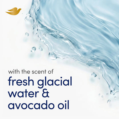 Dove Beauty Bar Soap , Glacial Water & Avocado Oil, I 6 Count 3.75 oz Dove