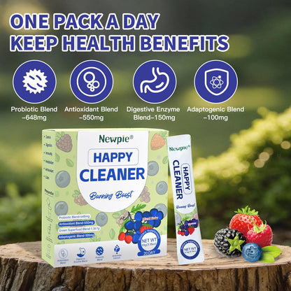 Blltzzz Newpie Superfoods Happy Cleaner Probiotic Powder,Watermelon Flavor Prebiotic & Probiotic Powder,Organic Fiber,Sugar Free,Gut Health,Natural Antioxidant Blltzzz