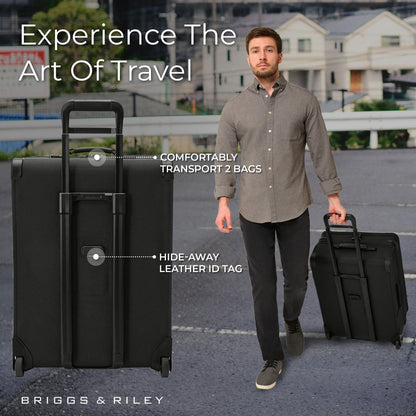 Briggs & Riley Essential 22" 2-Wheel Expandable Carry On - Luggage for Travel, Suitcases with Wheels, Softside Rolling Bag for Men & Women, Self-Repairing Zipper - Baseline Collection, Black Gsupps Australia