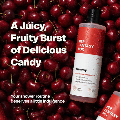 Her Fantasy Box Yummy | Body Wash - Indulgent, Luxurious Body Wash for Deep Cleansing, Moisturizing, and Nourishing Skin - Refreshing Scent for All Skin Types - 8 oz Her Fantasy Box
