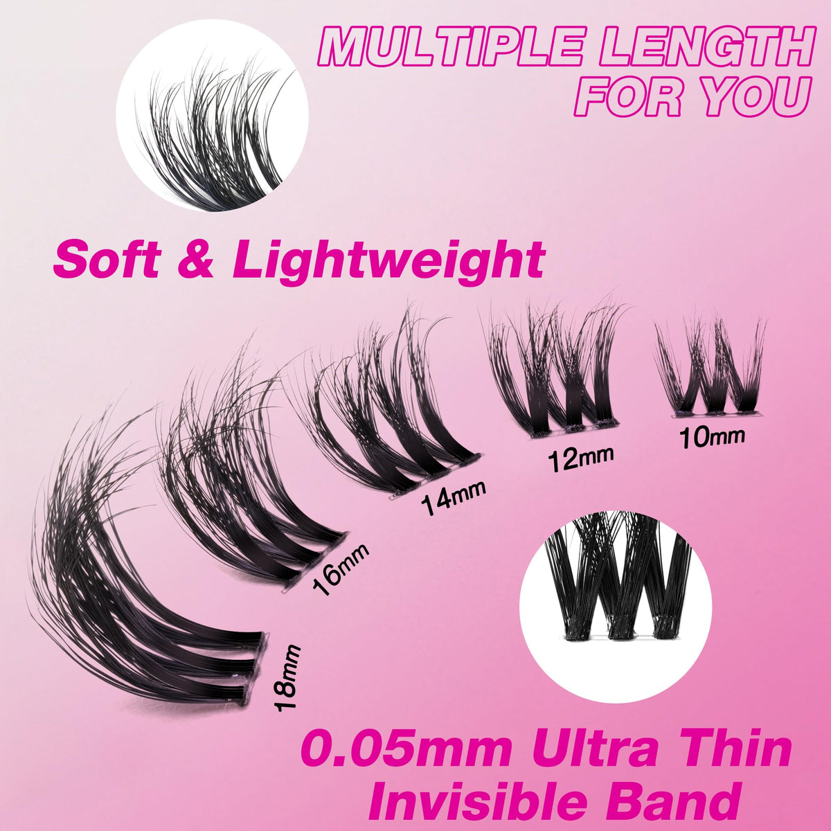 VEYESBEAUTY Lash Clusters Fluffy Individual Eyelash Extensions VBmuse VEYESBEAUTY