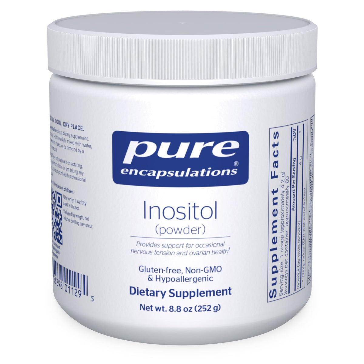 Pure Encapsulations Inositol (Powder) - Supplement to Support Energy, Nervous System & Ovarian Function* - with Myo-Inositol - 8.8 Ounces Pure Encapsulations