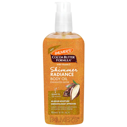 Palmer's Cocoa Butter Formula Shimmer Body Oil with Vitamin E, 5.1 Fl Oz, Radiance Body Oil for Glowing Skin Palmer's