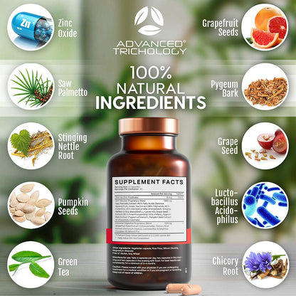 DHT Blocker - Hair Growth Supplement for Genetic Thinning for Men and Women | Approved* by American Hair Loss Association | Guaranteed, Backed by 20 Years Advanced Trichology