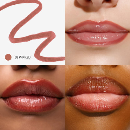Sacheu Lip Liner STAY-N Peel Off Lip Stain, Longwear, p-INKED Sacheu