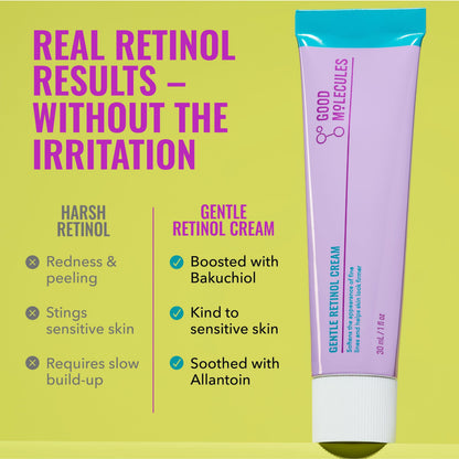 Good Molecules Gentle Retinol Cream, Retinol Night Cream for Face, 1 fl oz Good Molecules
