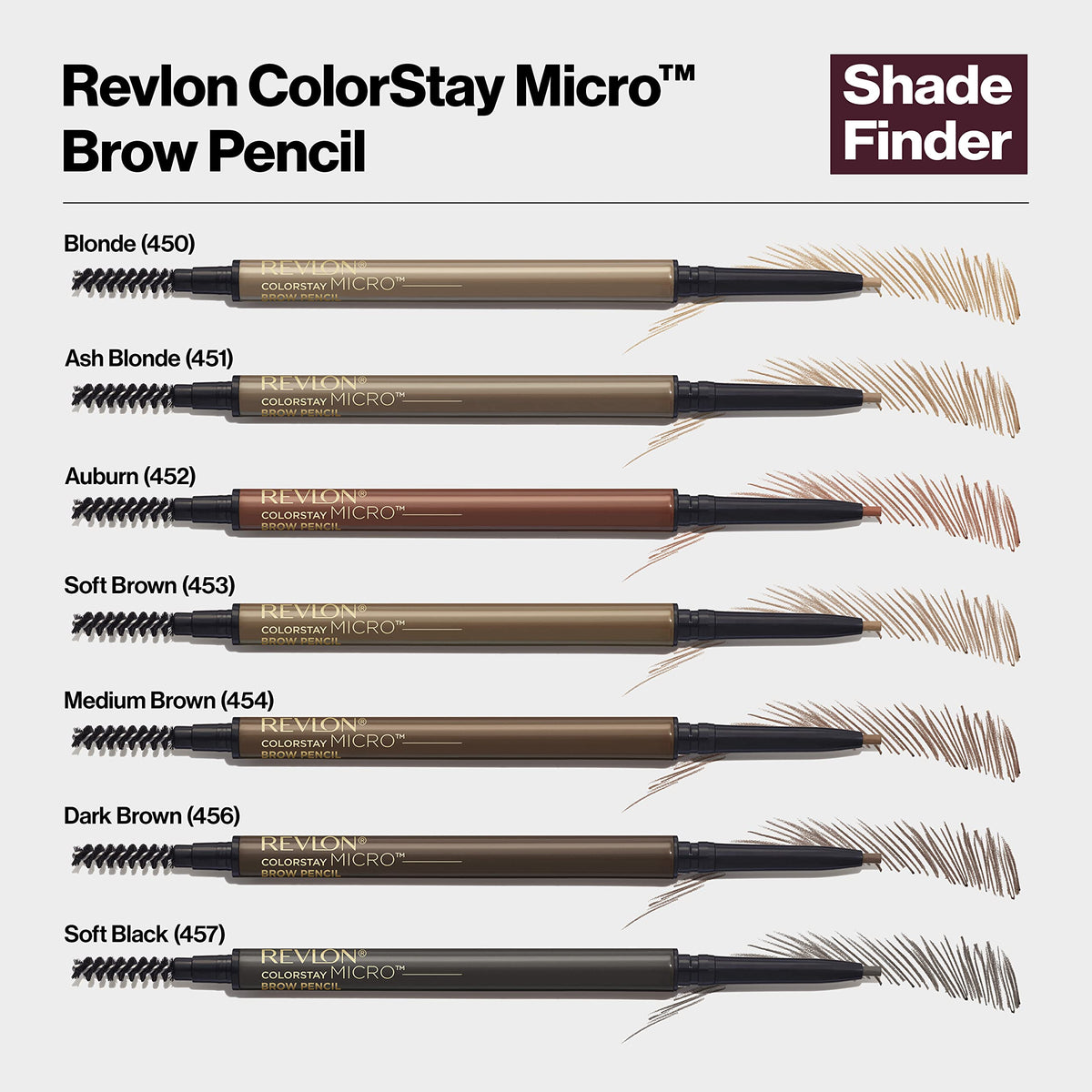 Revlon ColorStay Micro Brow Pencil, 454 Medium Brown, 0.003 oz REVLON
