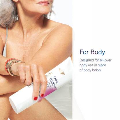 Dove Cream Serum Pro-Retinol + Firming for Elasticity and Firmness, with Collagen Peptides, Niacinamide and Antioxidants Lotion, 8 oz Dove