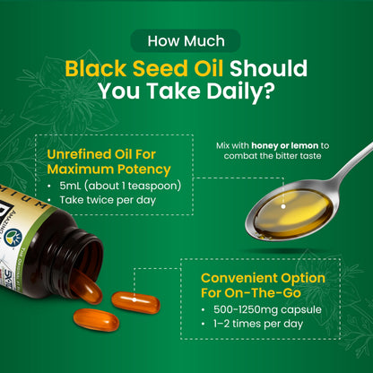 Amazing Herbs Premium Liquid Black Seed Oil - Cold Pressed with Nigella & Sativa, Aids in Digestive Health, Omegas 3 6 & 9, Immune Support, Brain Function Amazing Herbs