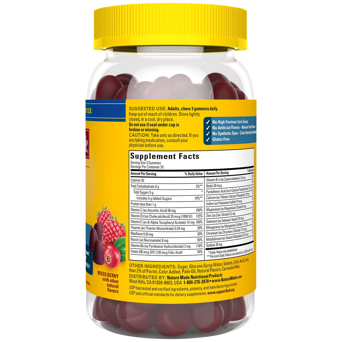 Nature Made Advanced Multivitamin Gummies for Him with Magnesium Citrate, Calcium & All 8 B Vitamins, Multivitamin for Men, Nature Made