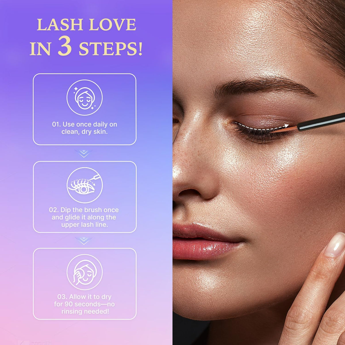 VieBeauti EyeLash Growth Serum for Longer Fuller Thicker Looking Lashes 3mL VieBeauti