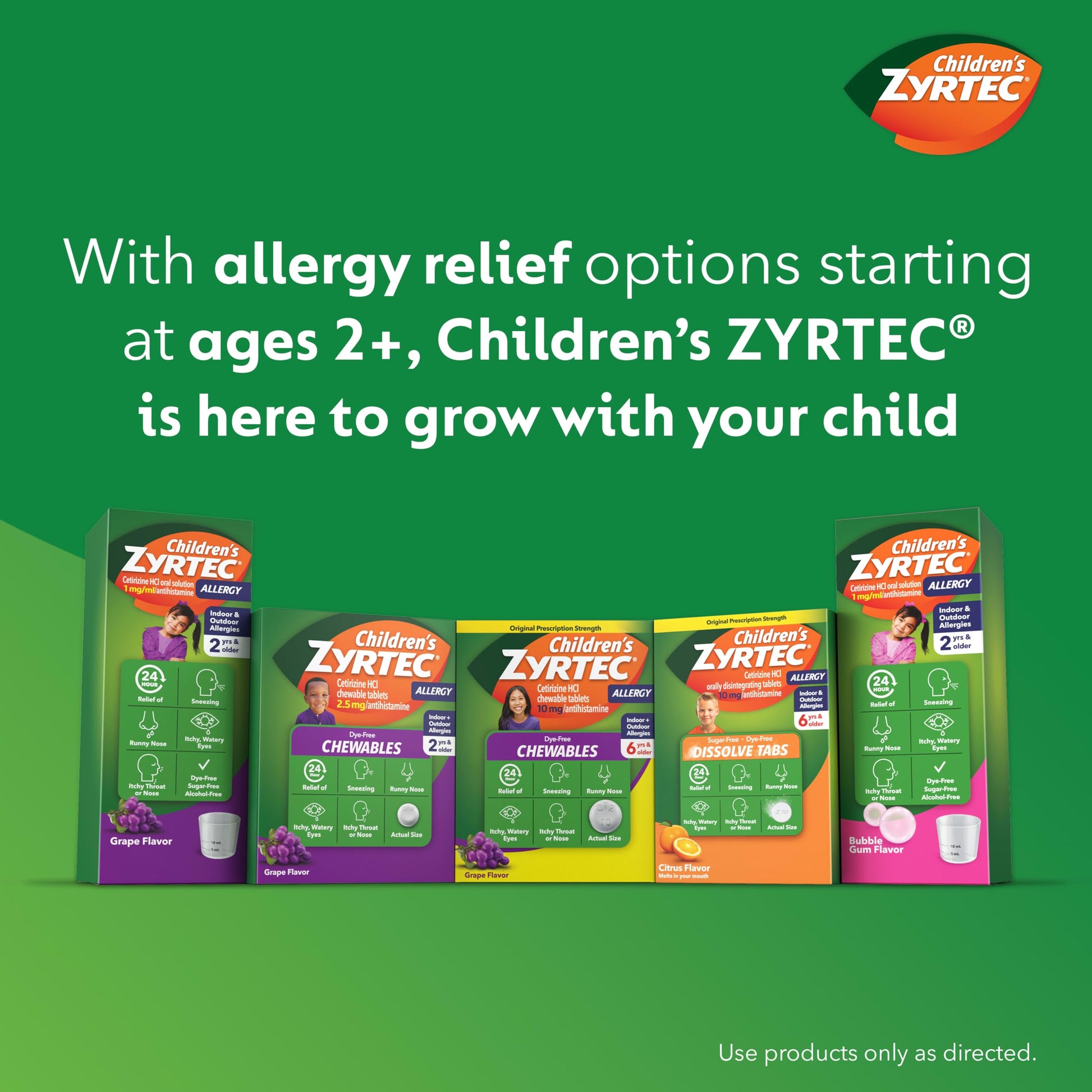 Zyrtec Children's Liquid, Kid's Antihistamine Syrup, Dye-, Sugar-, and Alcohol-Free, Pleasant Bubble Gum Flavor, Contains Cetirizine HCl Suitable for Ages 2 Years and Up, 4 fl oz Bottle Zyrtec buy australia supplements