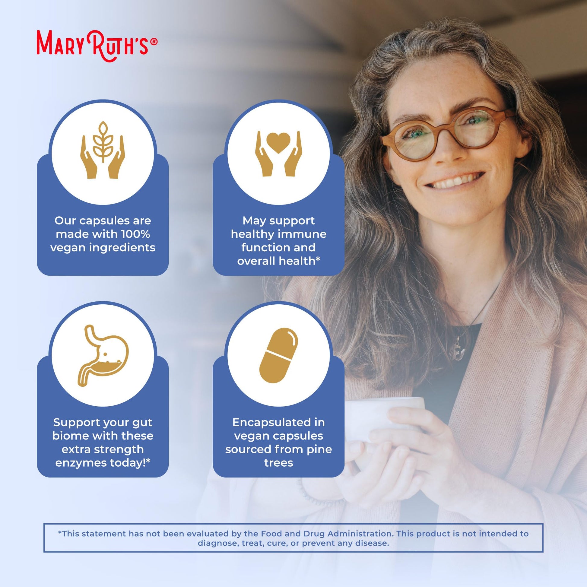 MaryRuth Organics Ultra Digestive Enzymes Capsules | Up to 2 Month Supply | Supplement for Gut Health Support | Digestion & Immune Support with Amylase | Lipase & Lactase | Vegan | 60 Count MARYRUTH'S buy australia supplements
