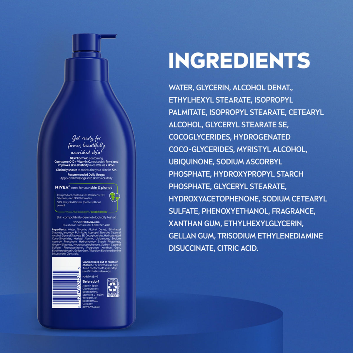 NIVEA Nourishing Hydration Skin Firming Body Lotion, 16.9 FL OZ NIVEA