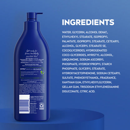 NIVEA Nourishing Hydration Skin Firming Body Lotion, 16.9 FL OZ NIVEA