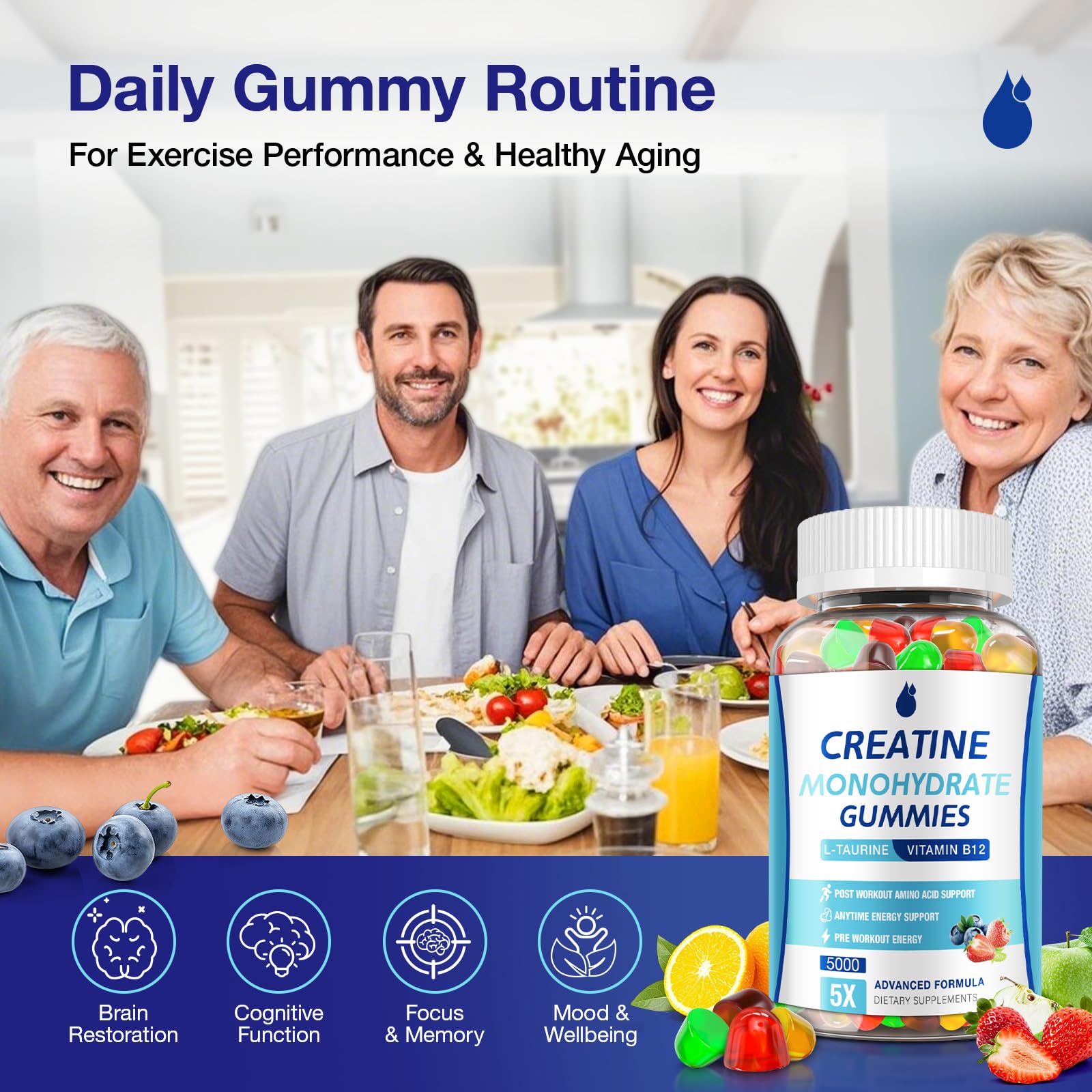MaxHemp Creatine Gummies for Men & Women - Creatine Monohydrate Gummies 5g, Muscle Builder, Energy Boost & Pre-Workout Supplement, MaxHemp buy australia supplements