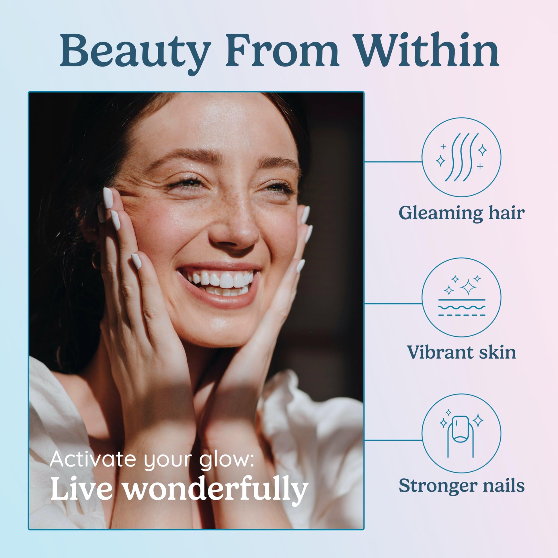 WONDERCOW Hair Skin and Nails Vitamins w/Bovine Colostrum, Collagen, Hyaluronic Acid, Biotin, Zinc, & Lactoferrin┃Supports Faster Hair Growth, Stronger Nails and Glowing Skin (30 Servings, Capsule) WONDERCOW buy australia supplements