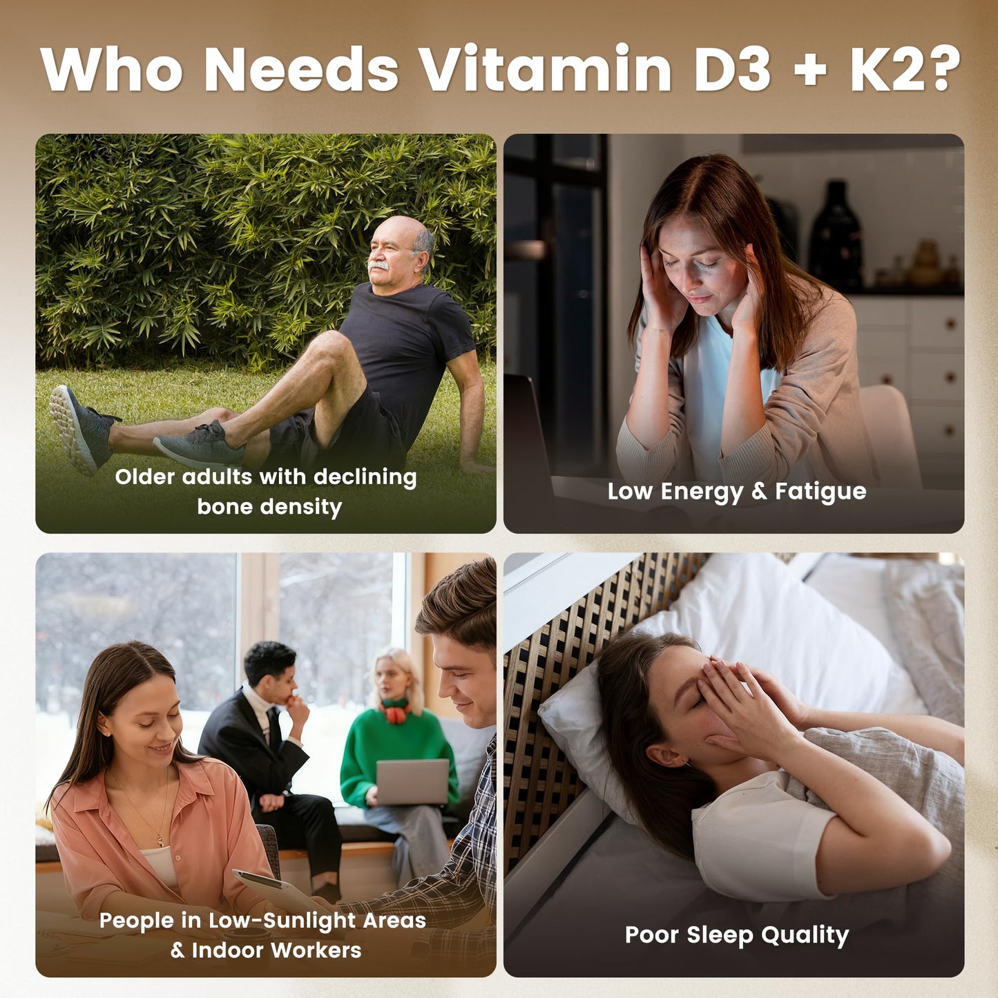 VEV Corefeel Vitamin D3 K2 10,000 IU, 200 mcg MK-7, 300 Coconut Oil Softgels, 2 in 1 Vitamins Supplement D & K (Include MK7), Easy to Swallow VEV
