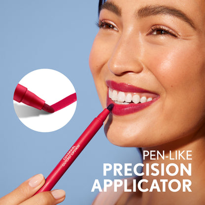 COVERGIRL Outlast, 10 Sugey Girl, Lipstain, Smooth Application, Precise Pen-Like Tip, Transfer-Proof, Satin Stained Finish, Vegan Formula, 0.06oz COVERGIRL