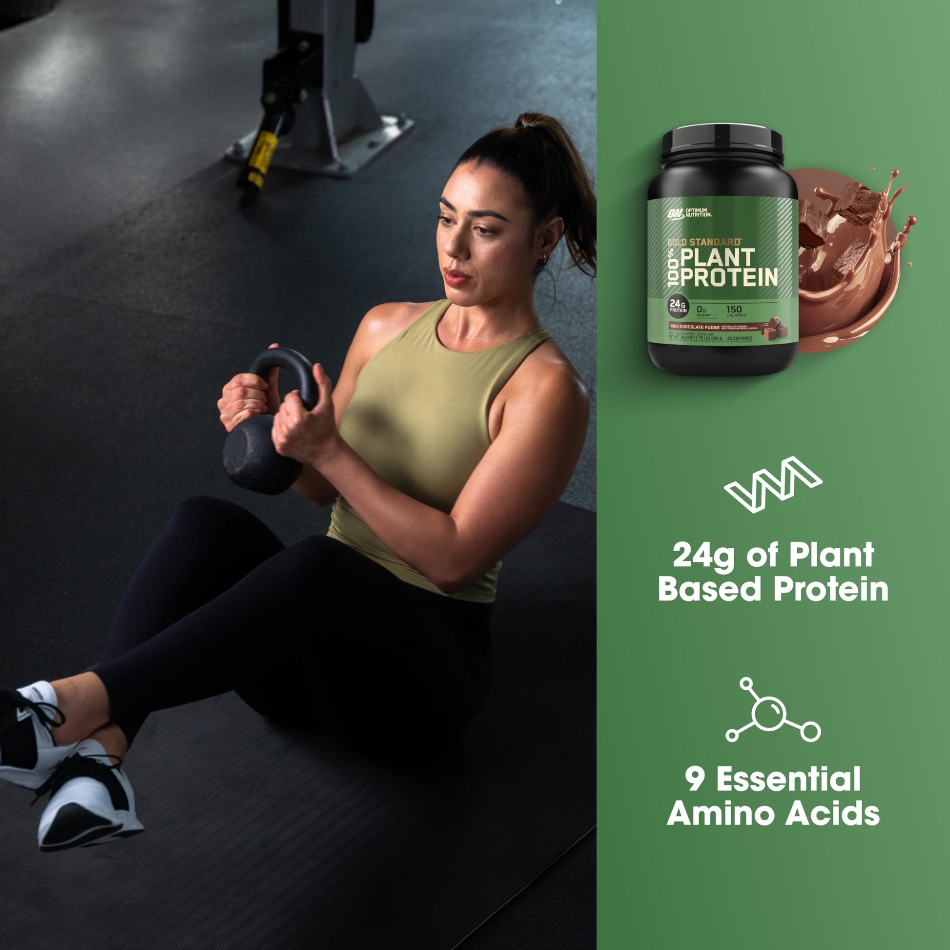 Optimum Nutrition Gold Standard 100% Plant Based Protein Powder, Gluten Free, Vegan Protein for Muscle Support and Recovery with Amino Acids - Rich Chocolate Fudge, 20 Servings (Packaging May Vary) Optimum Nutrition buy australia supplements