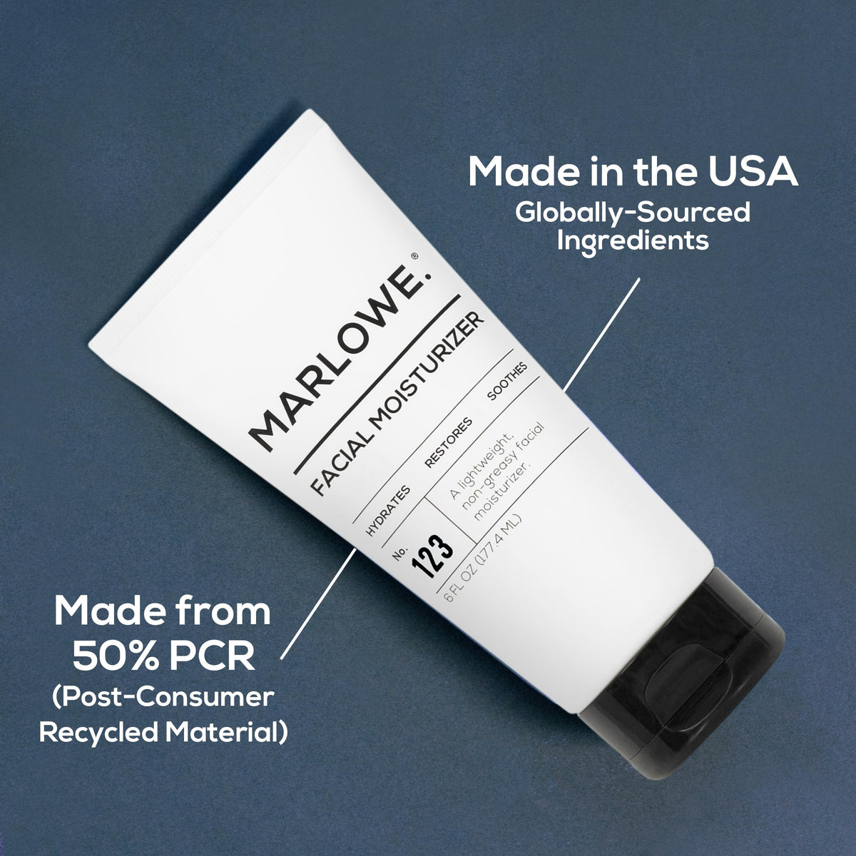 MARLOWE. Facial Moisturizer for Men, Non-Greasy Daily Face Lotion, 6 oz MARLOWE.