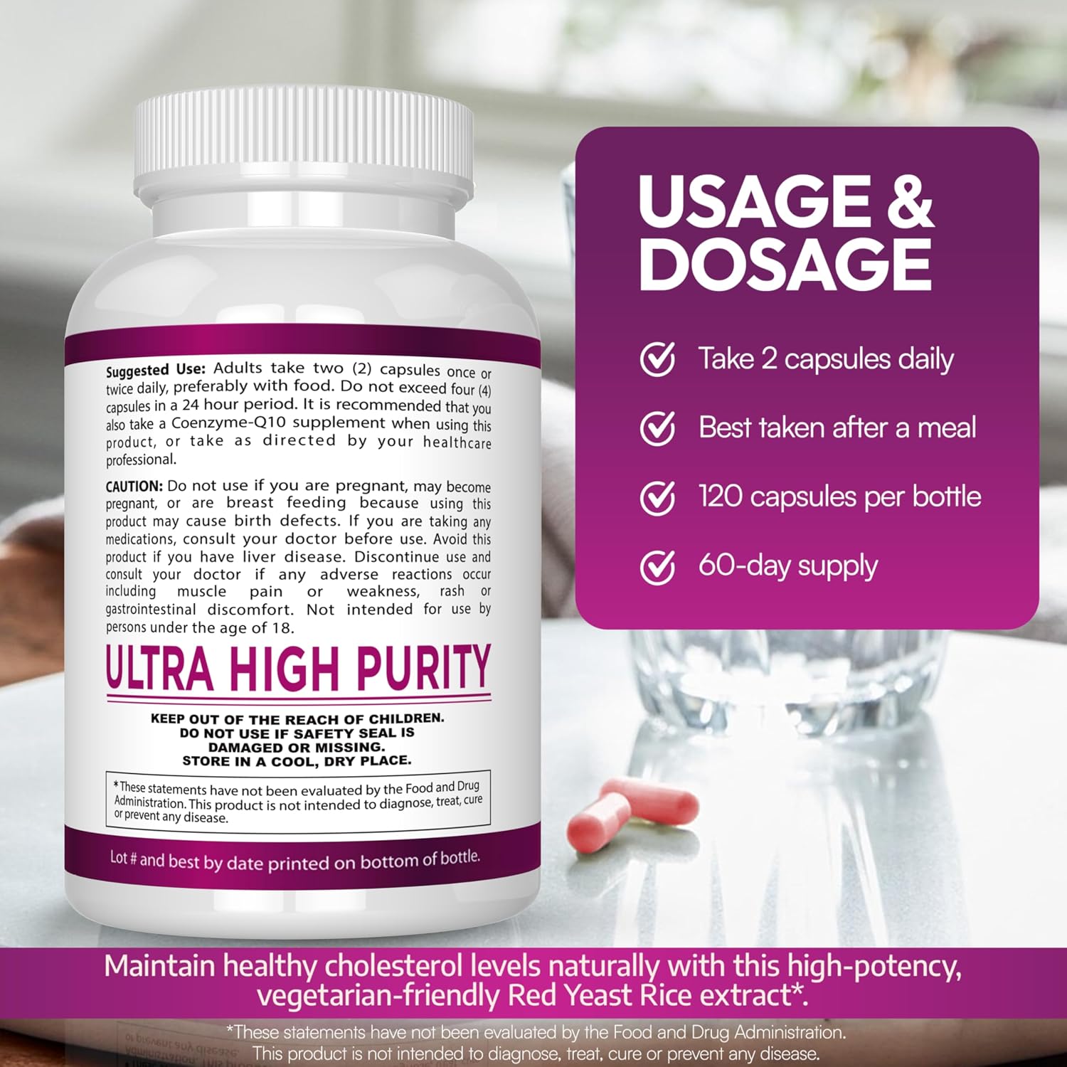 Arazo Nutrition Red Yeast Rice Extract 1200 MG Per Serving – Citrinin Free Supplement – Vegetarian 120 Capsules Gsupps Australia